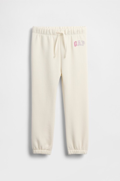 Pantalón Deportivo Logo Gap Toddler Niña Ivory Frost