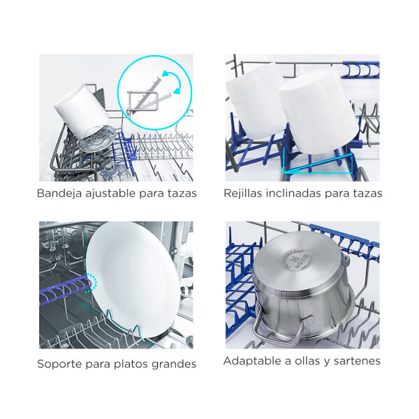 Lavavajillas Silver 6C Midea MDWTF0602MS Lavavajillas Silver 6C Midea MDWTF0602MS