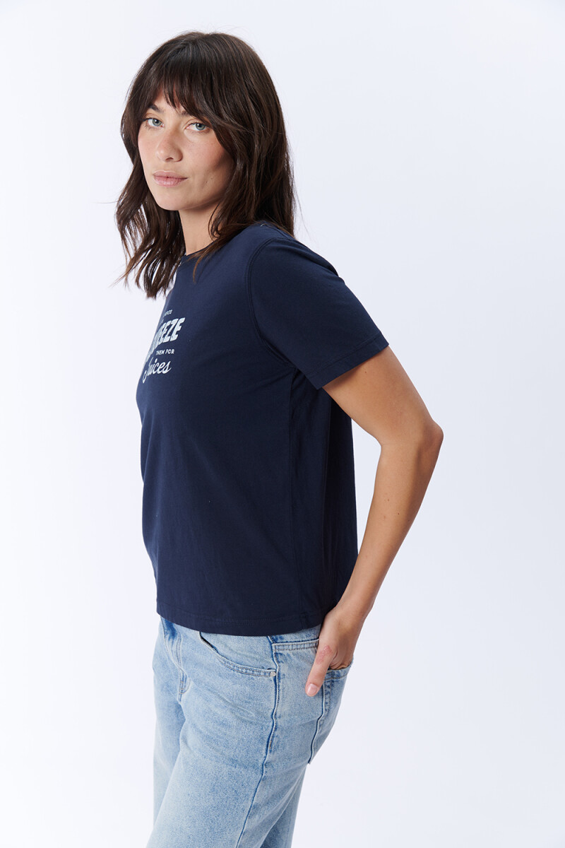 Remera Manga Corta Estampa Lemons Gris Oscuro
