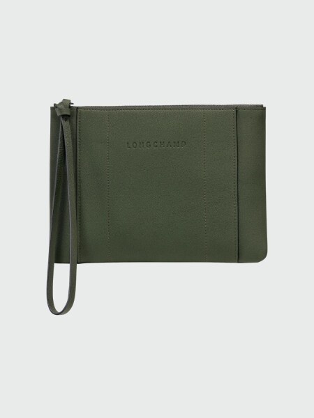Longchamp -Bolso plano de mano, Longchamp 3D Verde