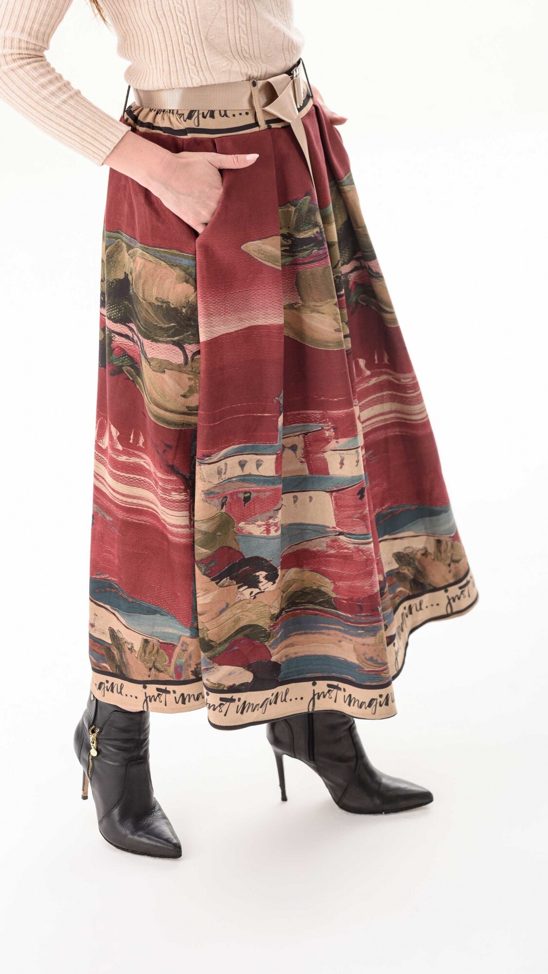 Falda Essence Bordó