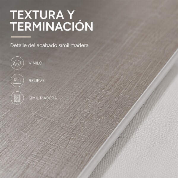 Piso Vinilico Autoadhesivo Piso Flotante Simil Madera x 20m2 Gris 1