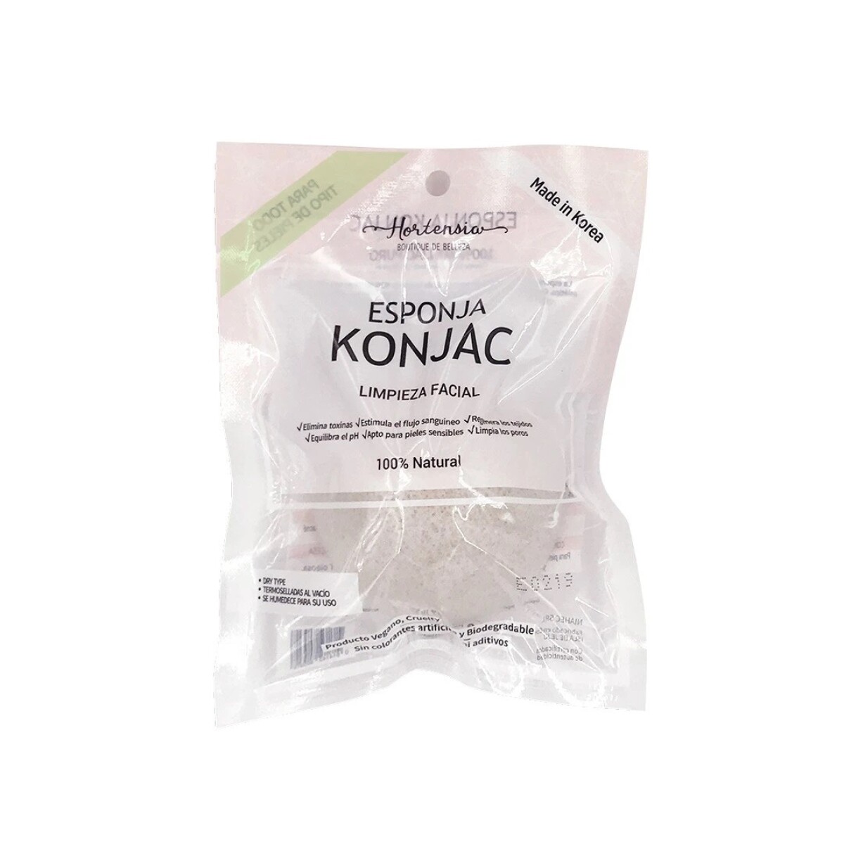 Esponja Facial Konjac Aloe Vera Para Todo Tipo De Piel 