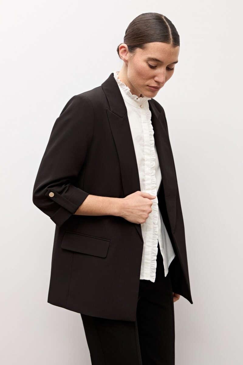 Blazer recto negro