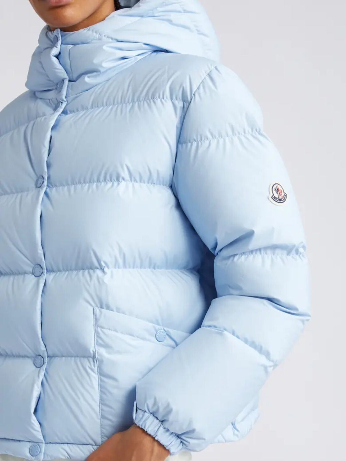 Moncler -Campera con capucha integrada, Ebre Celeste