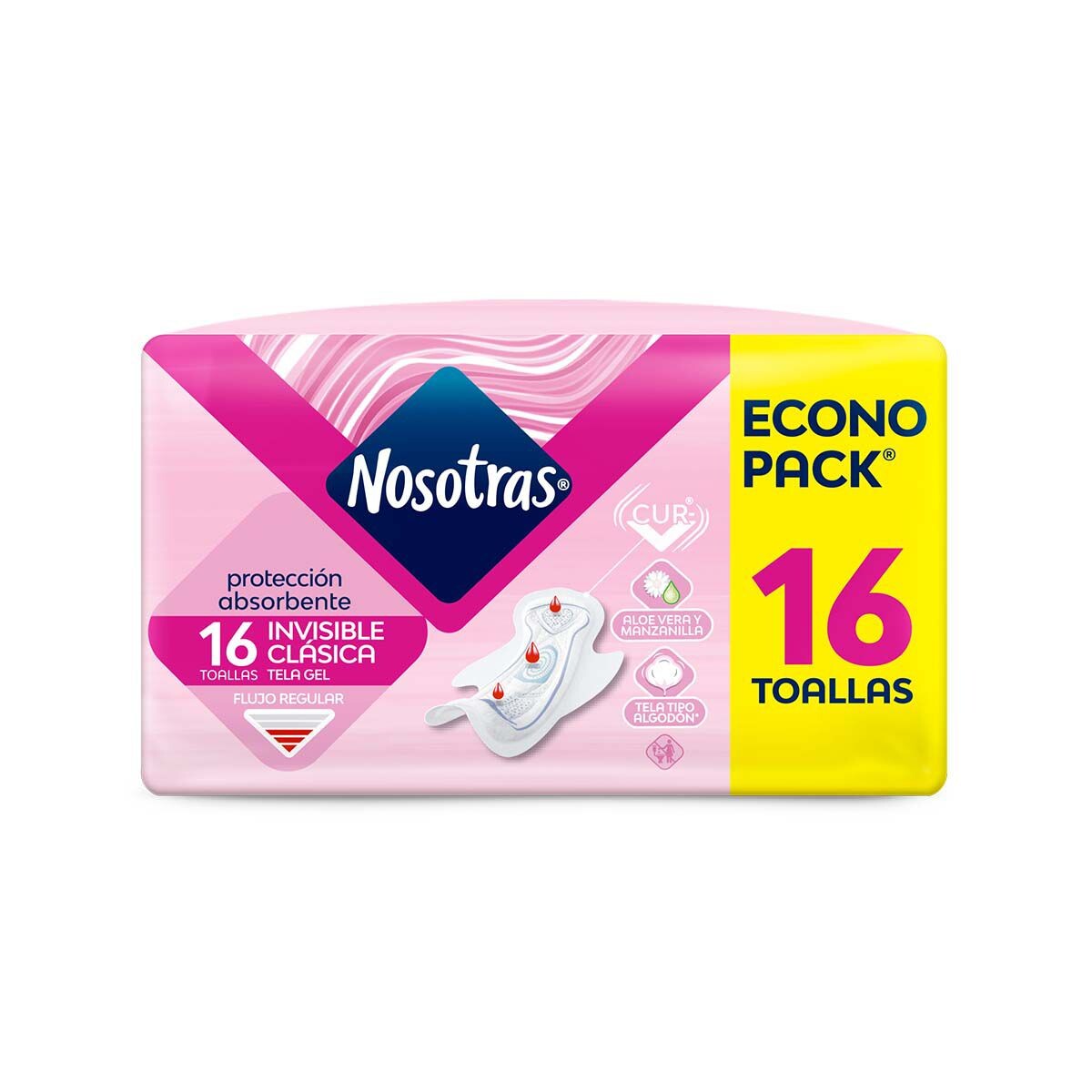 NOSOTRAS INVISIBLE CLASICA PAQ. X 16 UNI 