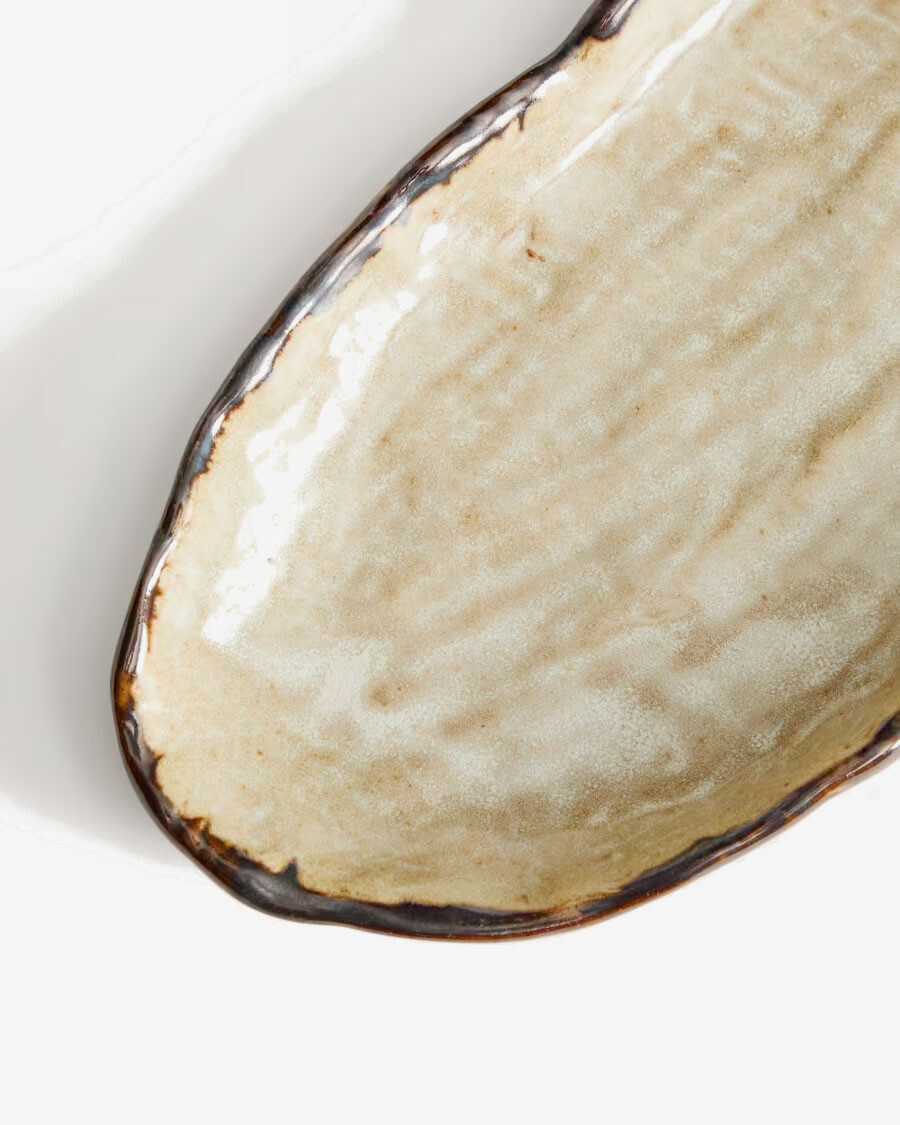 Bandeja Abela de cerámica marrón Bandeja Abela de cerámica marrón