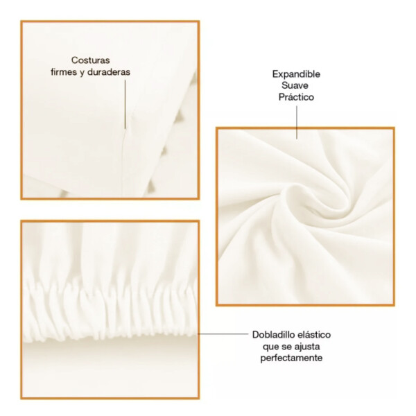 Funda Para Silla Comedor Cubre Asiento Elastizada Y Lavable Variante Color Beige Claro