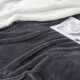 Frazada Manta Polar Termica Con Corderito 2 Plazas Gris Oscuro