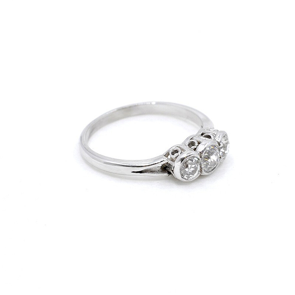 Anillo Platino Con 3 Brillantes Anillo Platino Con 3 Brillantes