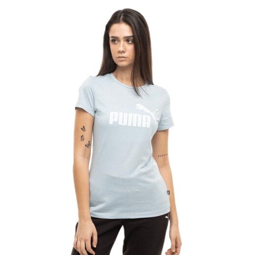 Remera Puma Moda Dama ESS Logo Tee Celeste S/C