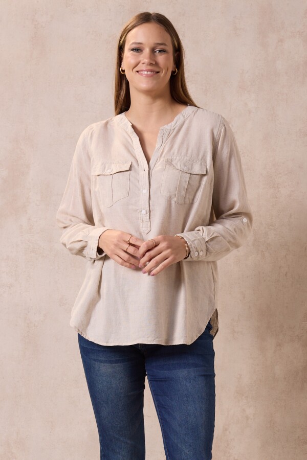 Blusa Lino BEIGE