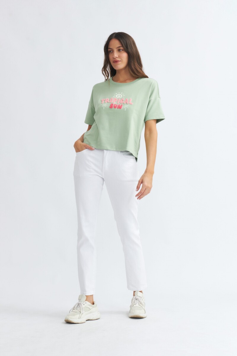 Remera Tropical sun VERDE