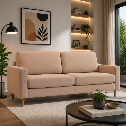 Sofá Sillón Lineal Tokio 3 Cuerpos BEIGE