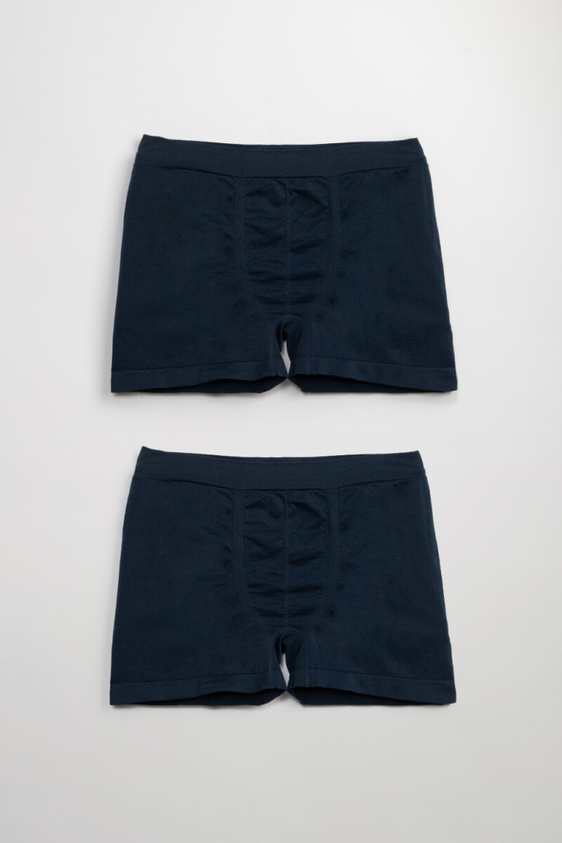 Boxer Microfibra Pack X2 - Azul Marino 