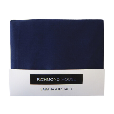 Sábana Ajustable 2 plazas Richmond House 100% Microfibra AZUL OSCURO