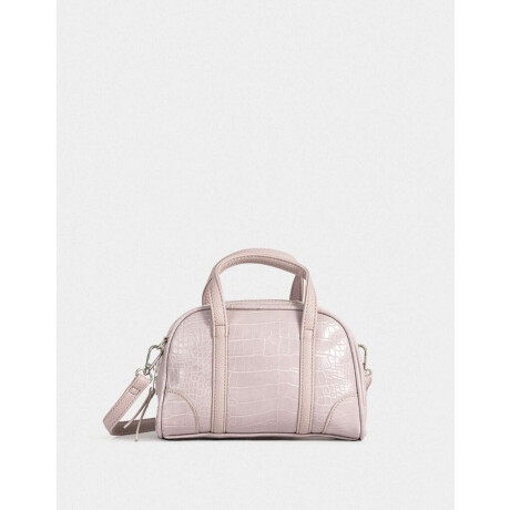 Cartera Bowling Efecto Croco Violeta Lila