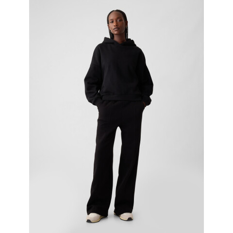 FRONT SEAM WIDE LEG PANT BLACK