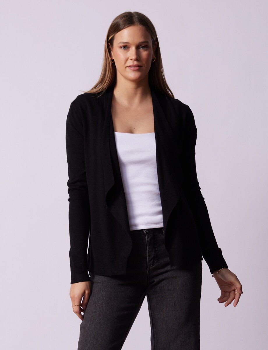 Cardigan Abierto - Negro 