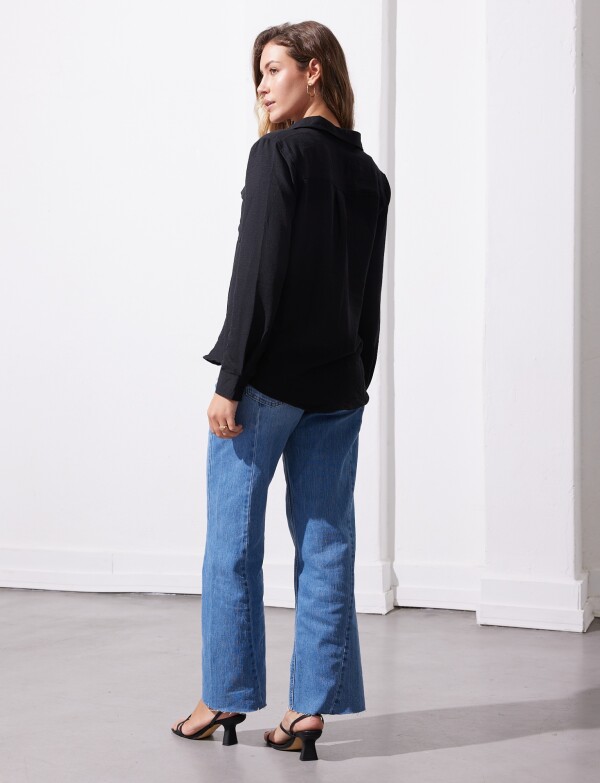 Camisa Bolsillos NEGRO
