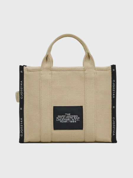 Marc Jacobs- Bolso tejido en jacquard , The Medium Tote Bag Beige