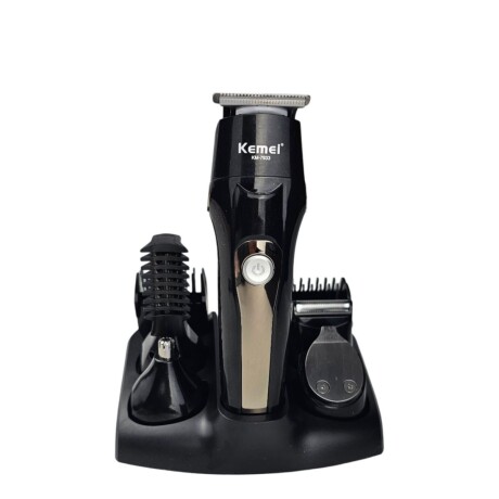 Corta Pelo Barba Afeitadora Recargable 5 en 1 KEMEI KM-7933 Negro
