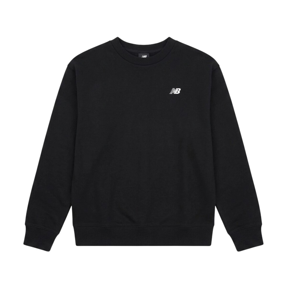 NEW BALANCE SMALL LOGO FRENCH TERRY CREW - Black 