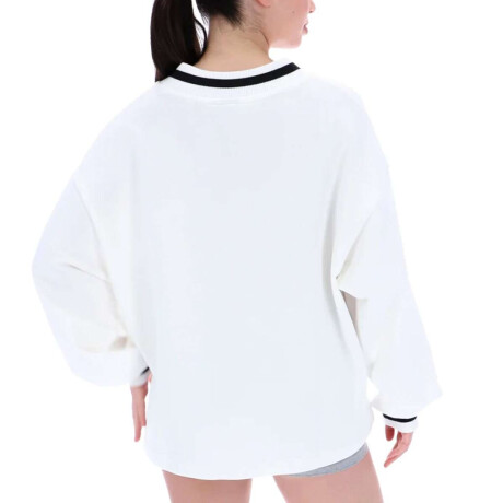 Fila Mujer Buzo Fit V-Neck Pullover Crema