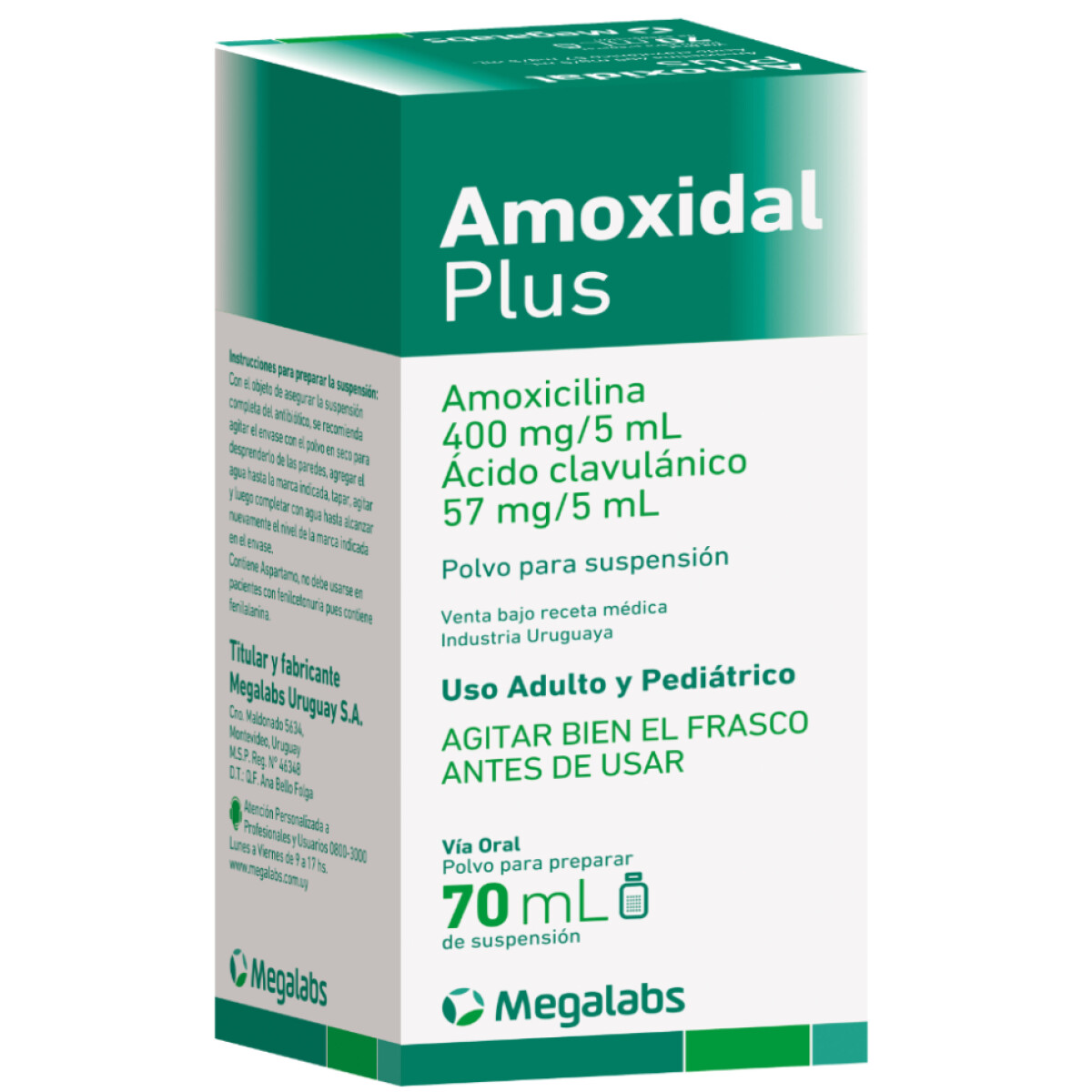 Amoxidal Plus Duo Suspensión 70ml 
