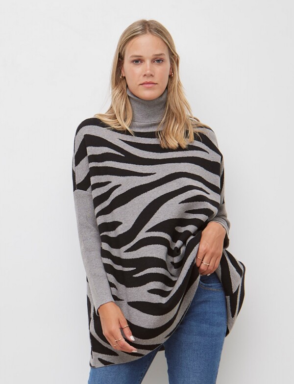Polera Oversized GRIS/MULTI