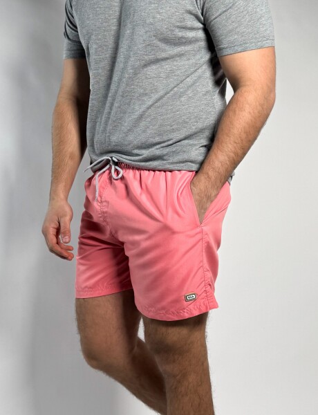Short de baño liso Salvo Coral