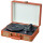 Tocadiscos Vinilo Retro Parlante Bluetooth Portátil Marron