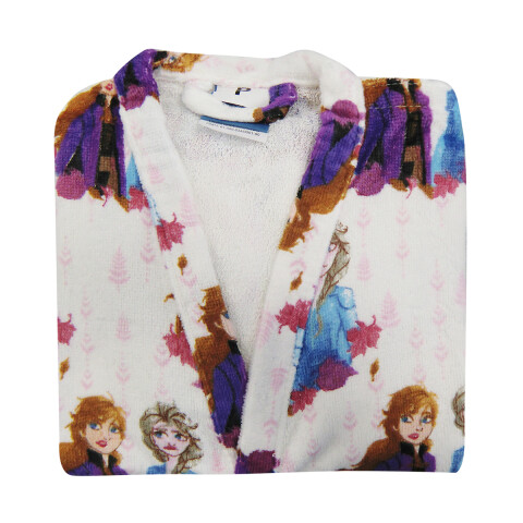 Bata de Baño Infantil Velour Frozen Talle P al G BLANCO