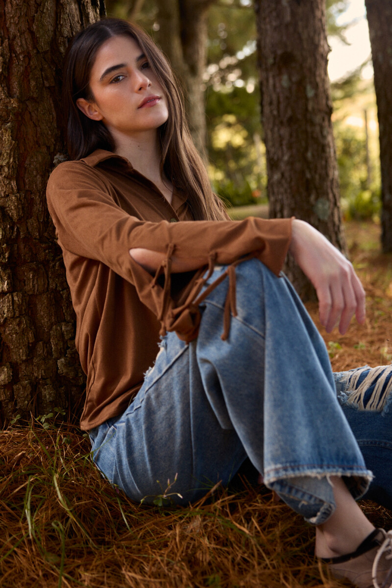 Camisa Ondulada Marron