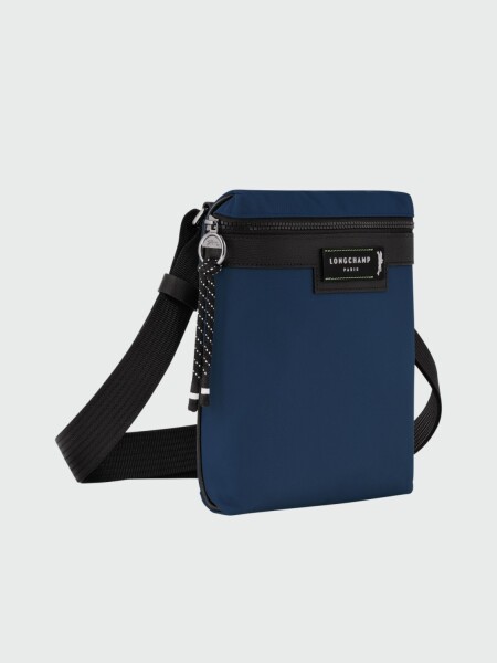 Longchamp- Bandolera de lona reciclada, Le pliage Energy Azul