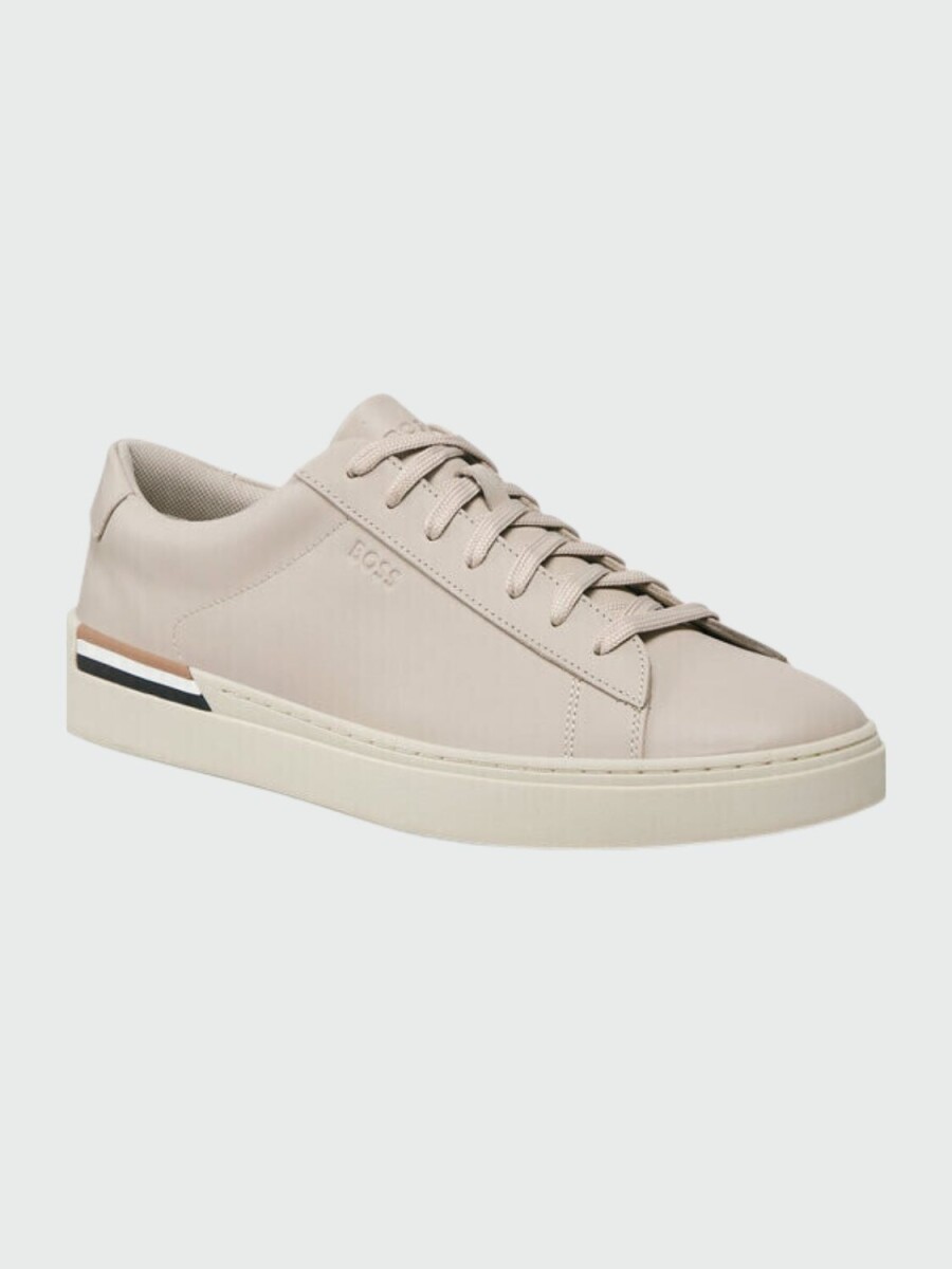 Hugo Boss -Calzado acordonado de cuero, CLINT-TENN-LTT - Beige 