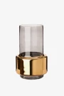 Vase Lobby smoke gold M Oro