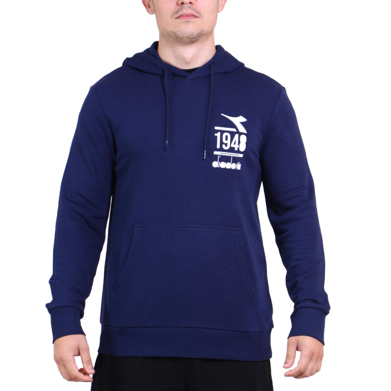 Diadora Canguro Deportivo Hombre Hoodie Ess. Sports Marino