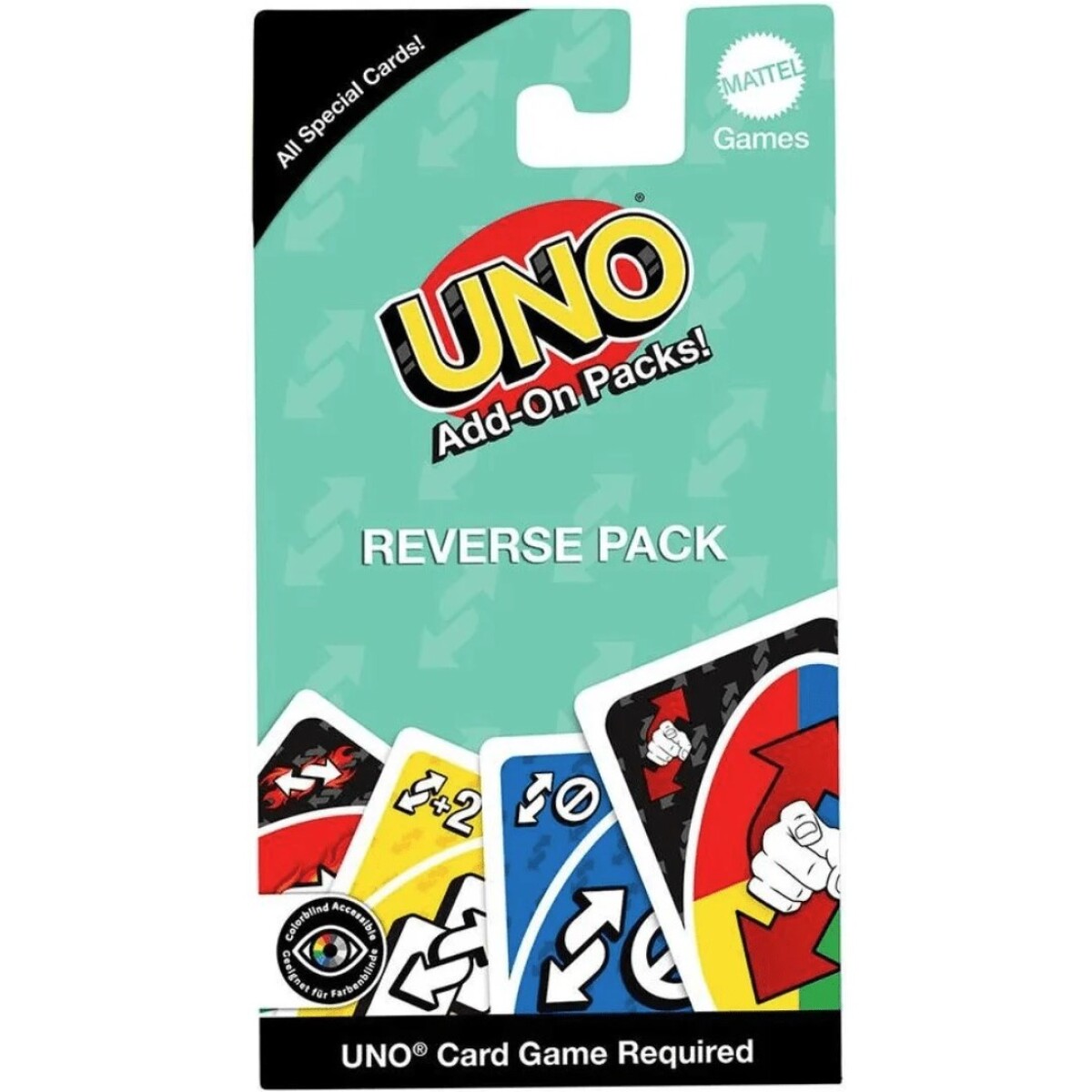 Juego de Cartas Uno Pack Extensión Complementaria - REVERSA 