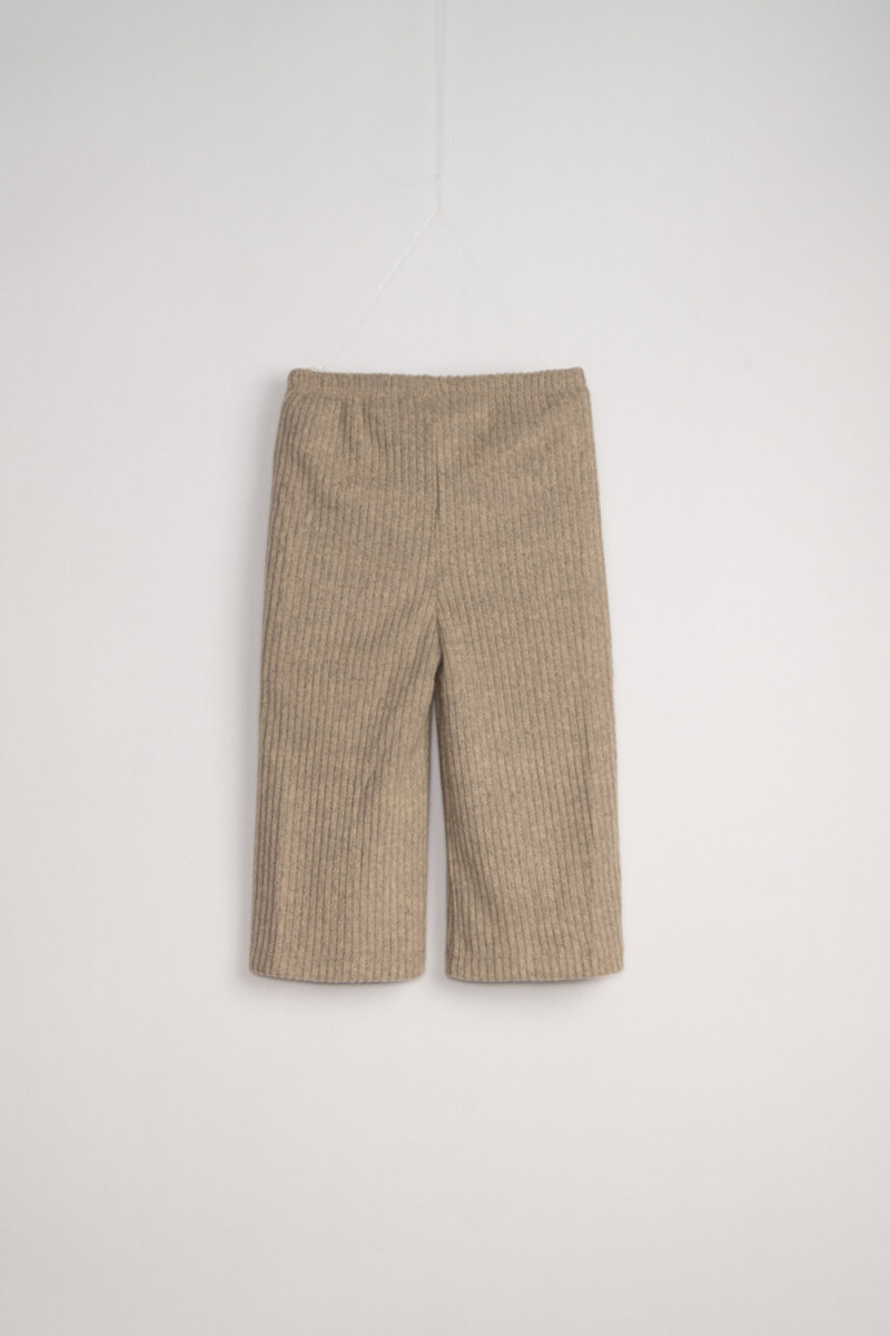 Pantalón deportivo ancho waffle Visón