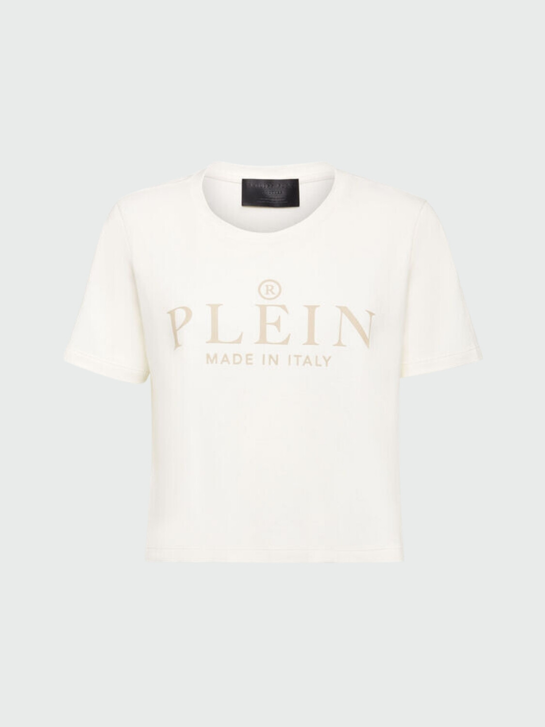 PHILIPP PLEIN - camiseta corta dorada Iconic Plein Blanco