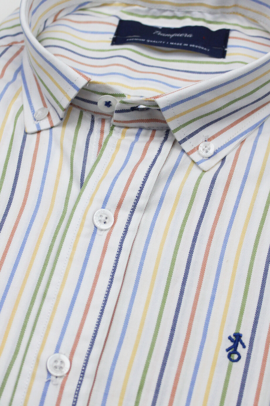Camisa de Hombre Premium Rayada Raya Multicolor