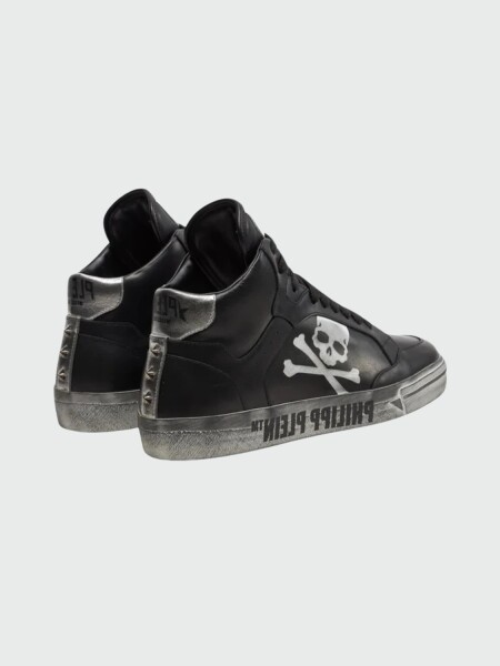 PHILIPP PLEIN - zapatillas negras Retrokickz™ de cuero Negro