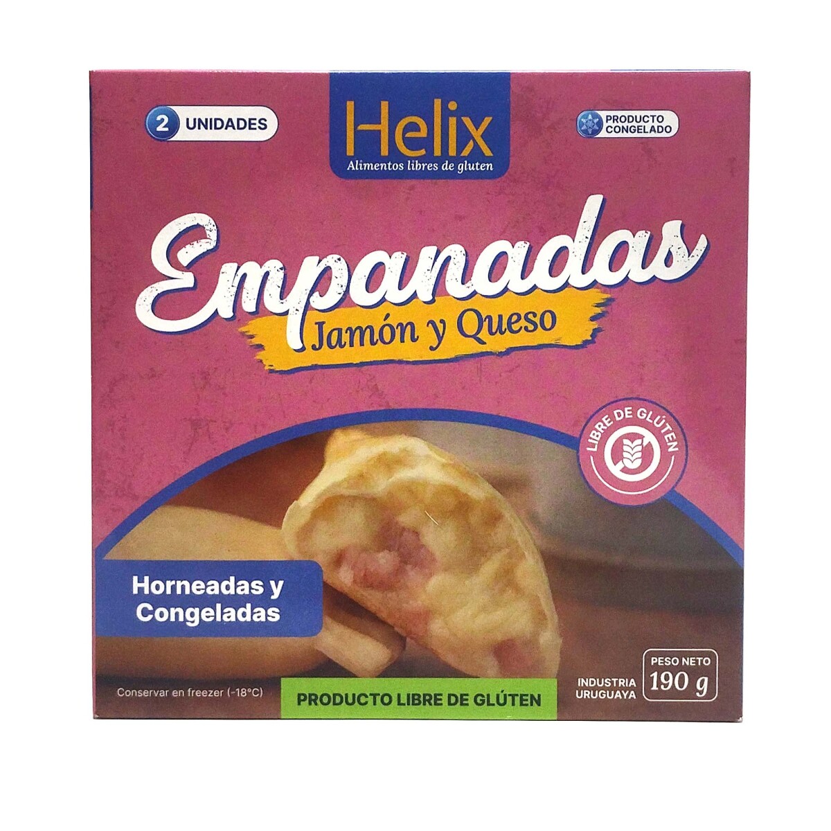 Empanada Jamón y Queso S/Gluten Helix x2 Unidades 