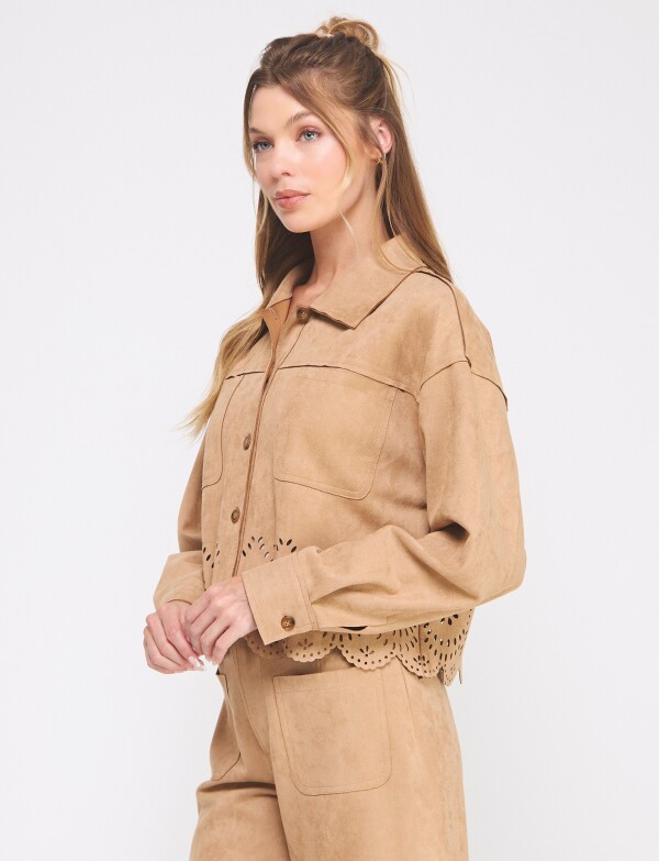 Chaqueta Suede TOSTADO