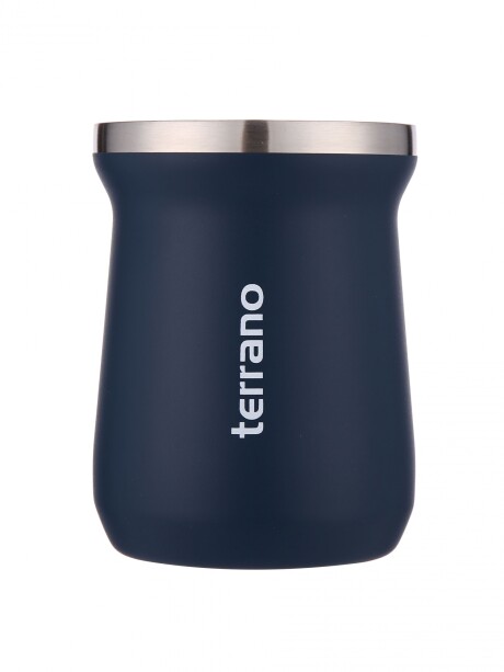 Mate Acero Inox. Camionero Opaco Azul