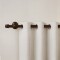 Barrote cortina de metal 1,5 m + 2 Soportes MARRON OSCURO