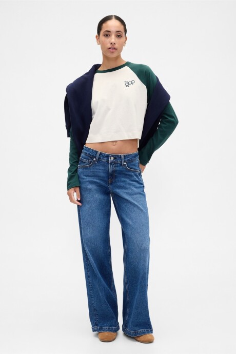 Remera Logo Gap Mujer Deep Hunter 505