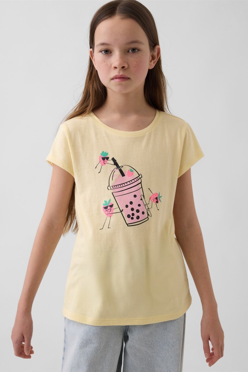 Remera Gráfico Manga Corta Niña Maize