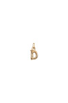 CHARM DE ALEACION DE METALES BAÑADO EN ORO DE 18 K CON FORMA DE LETRA D CON ARGOLLA Charm